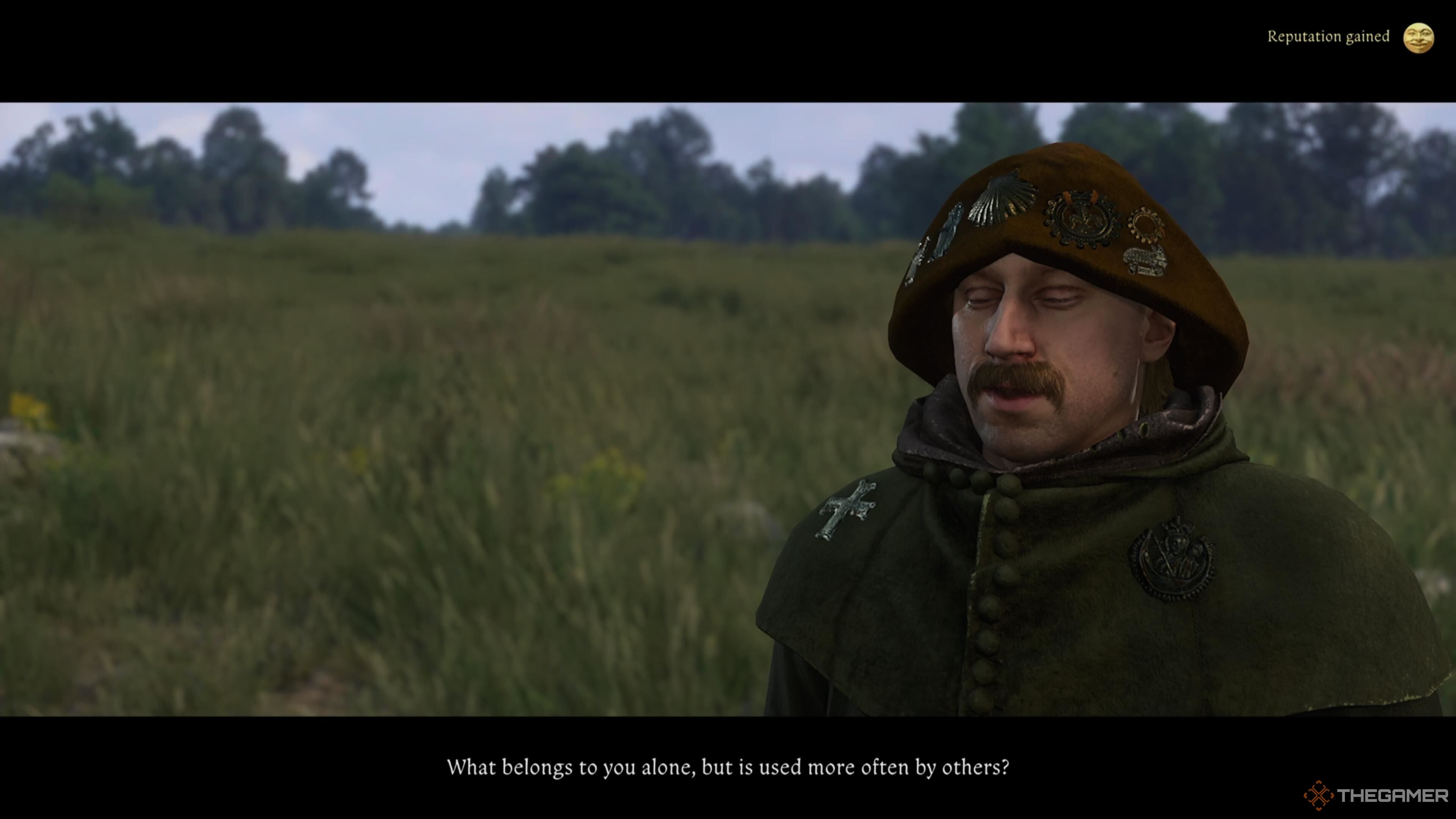 Riddle Barley asking a question in Kingdom Come: Deliverance 2.