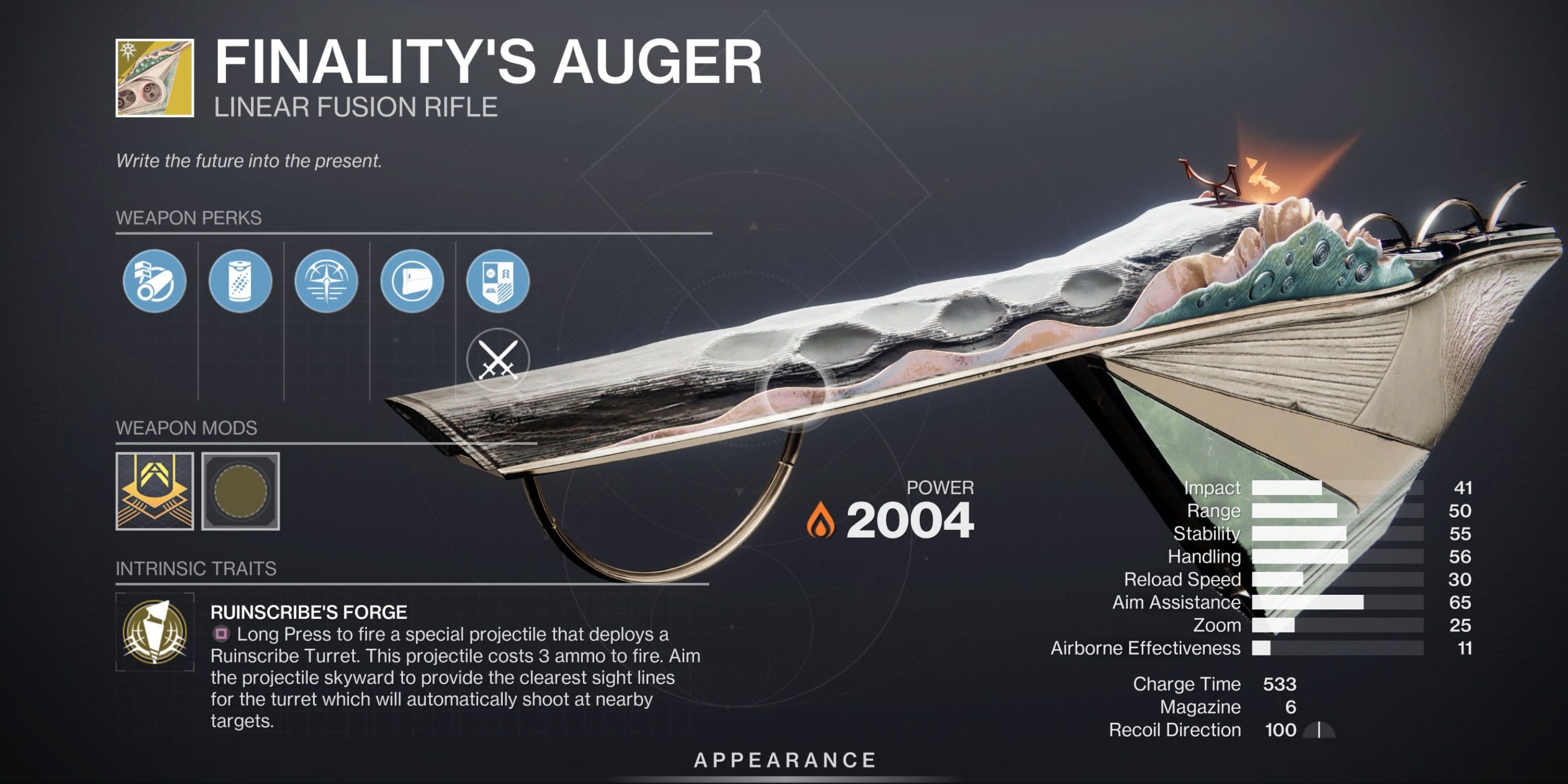 Finality's Auger stats