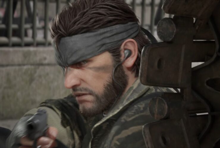 Metal Gear Solid 3 remake Snake aiming a pistol