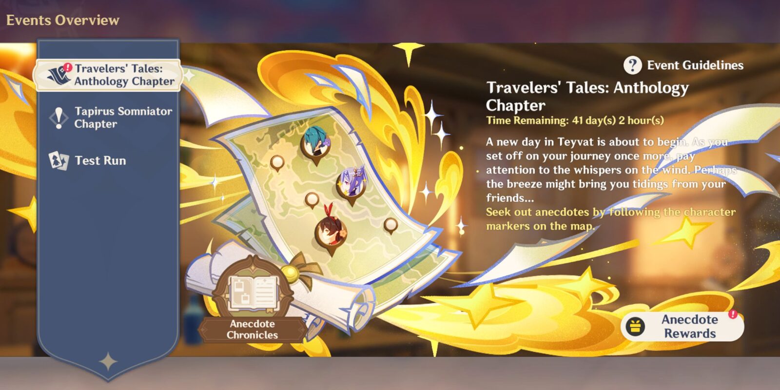 Genshin Impact: Travelers' Tales - Anthology Chapter Event Guide