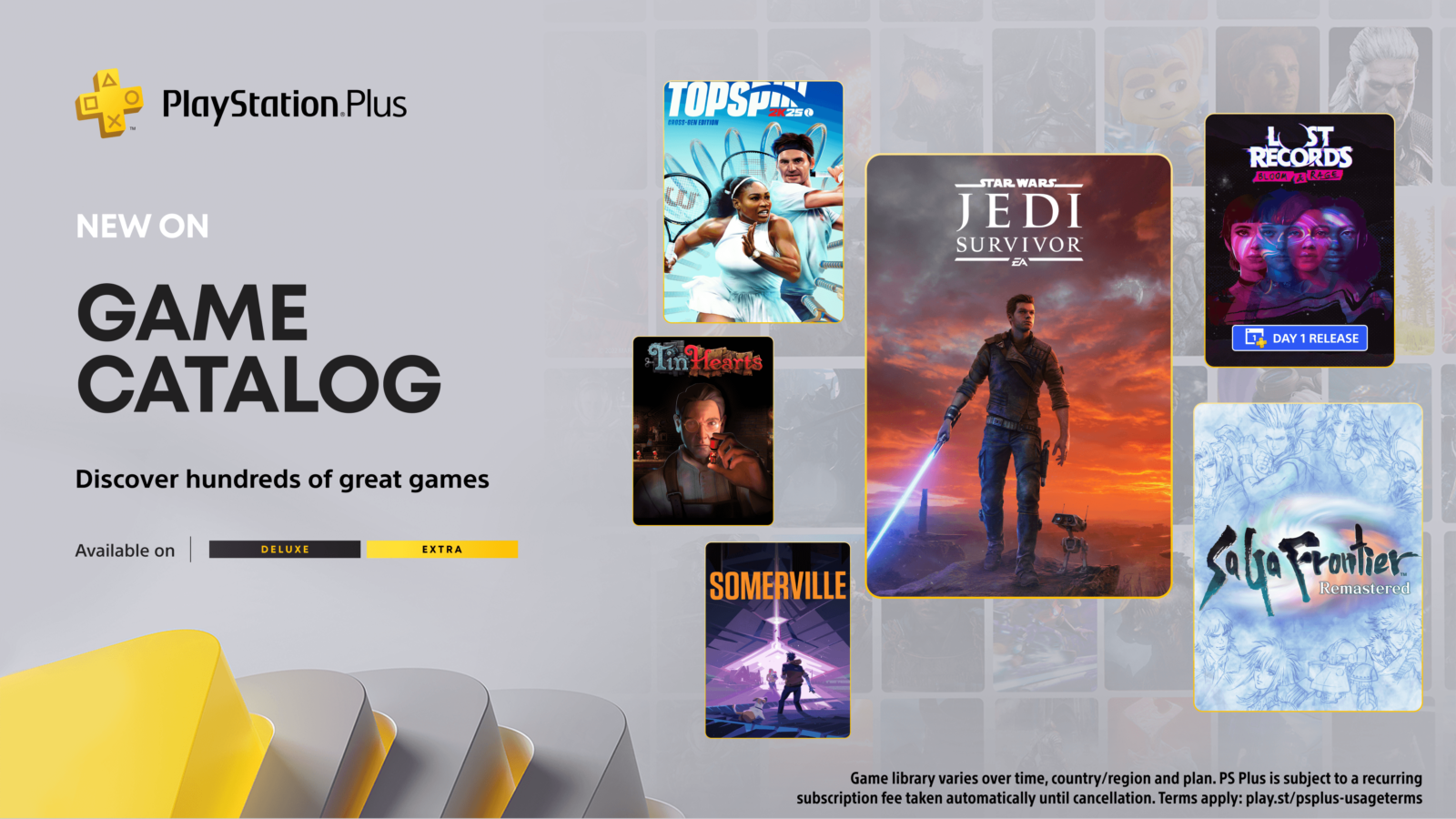 PlayStation Plus Game Catalog for February: Star Wars Jedi: Survivor, TopSpin 2K25, Lost Records: Bloom & Rage – Tape 1 and more