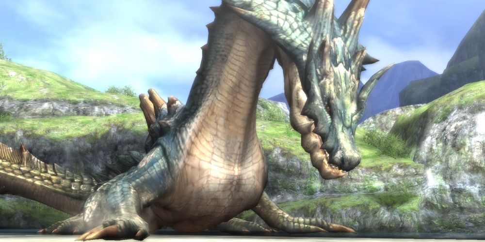 Lagiacrus Monster Hunter Tri on land