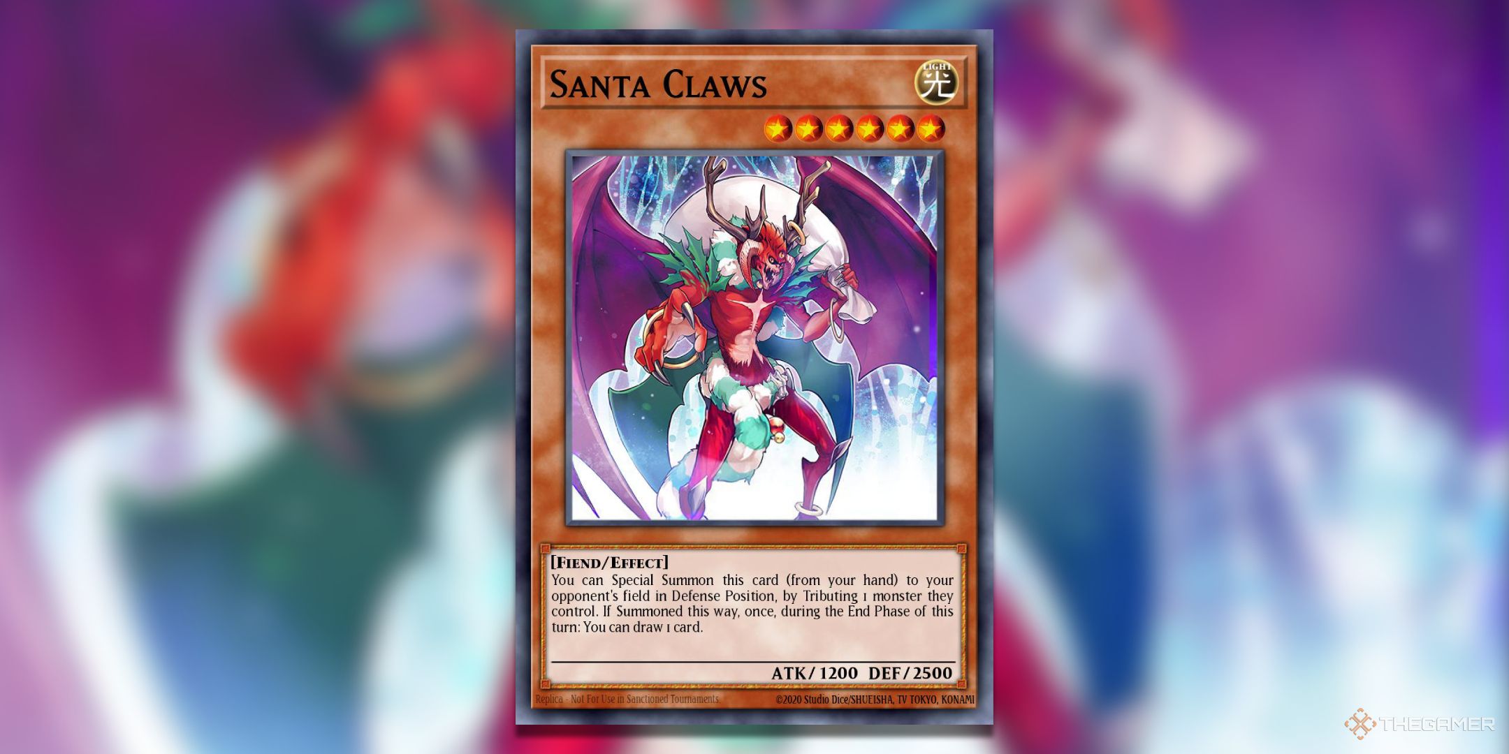 Santa Claws Yu-Gi-Oh! TCG Card Art.