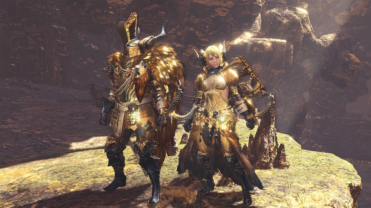 Hunters with Kulve Taroth Armor from Monster Hunter World.