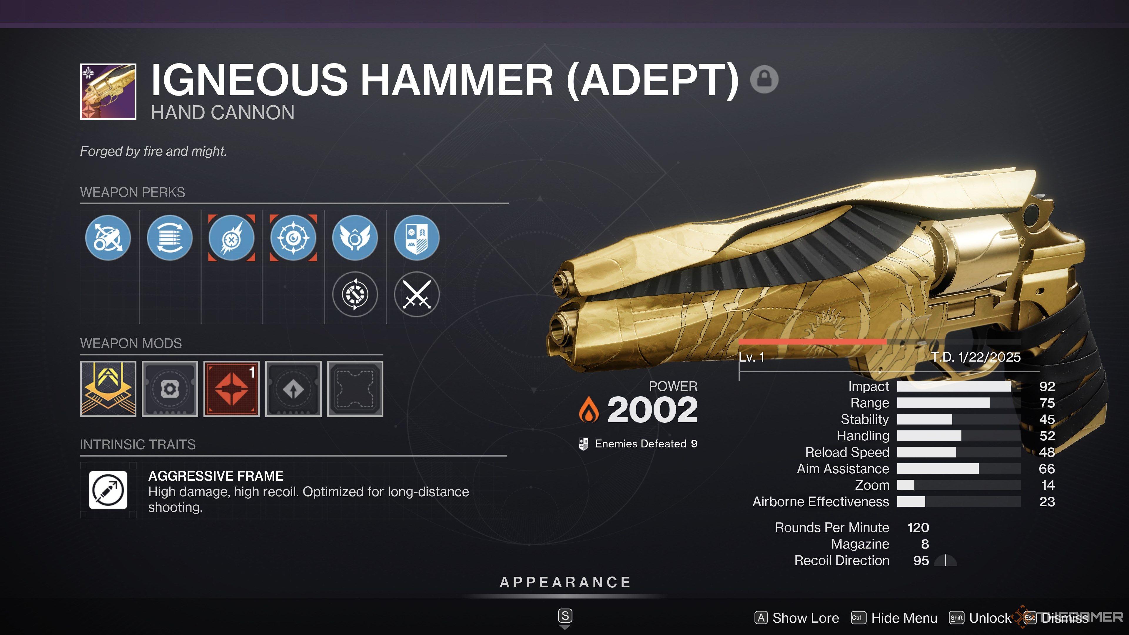 Destiny 2 Adept Igneous Hammer