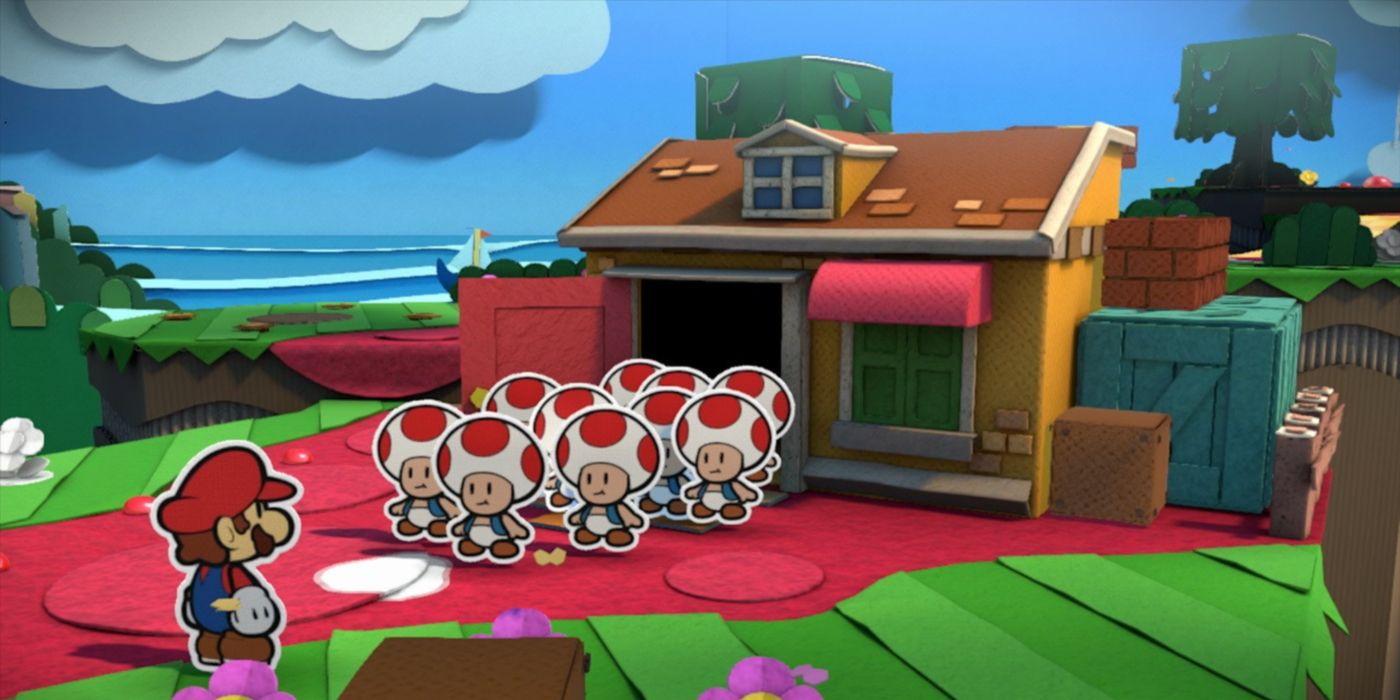 Paper Mario Color Splash army of toads.