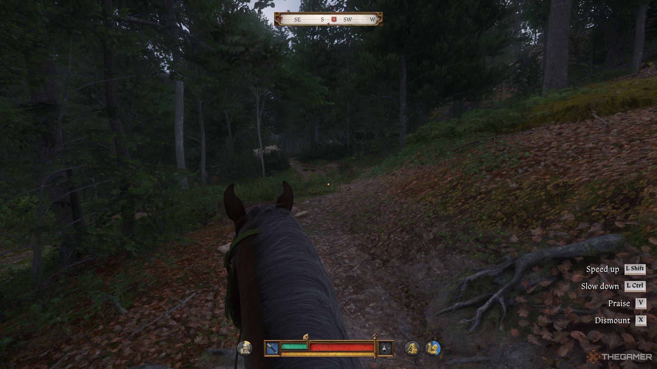 Godwin on his horse has reached the site of ambush.