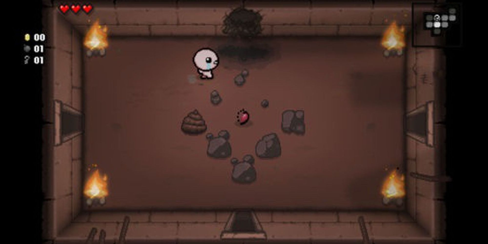 The iOS version of Binding of Isaac's first level