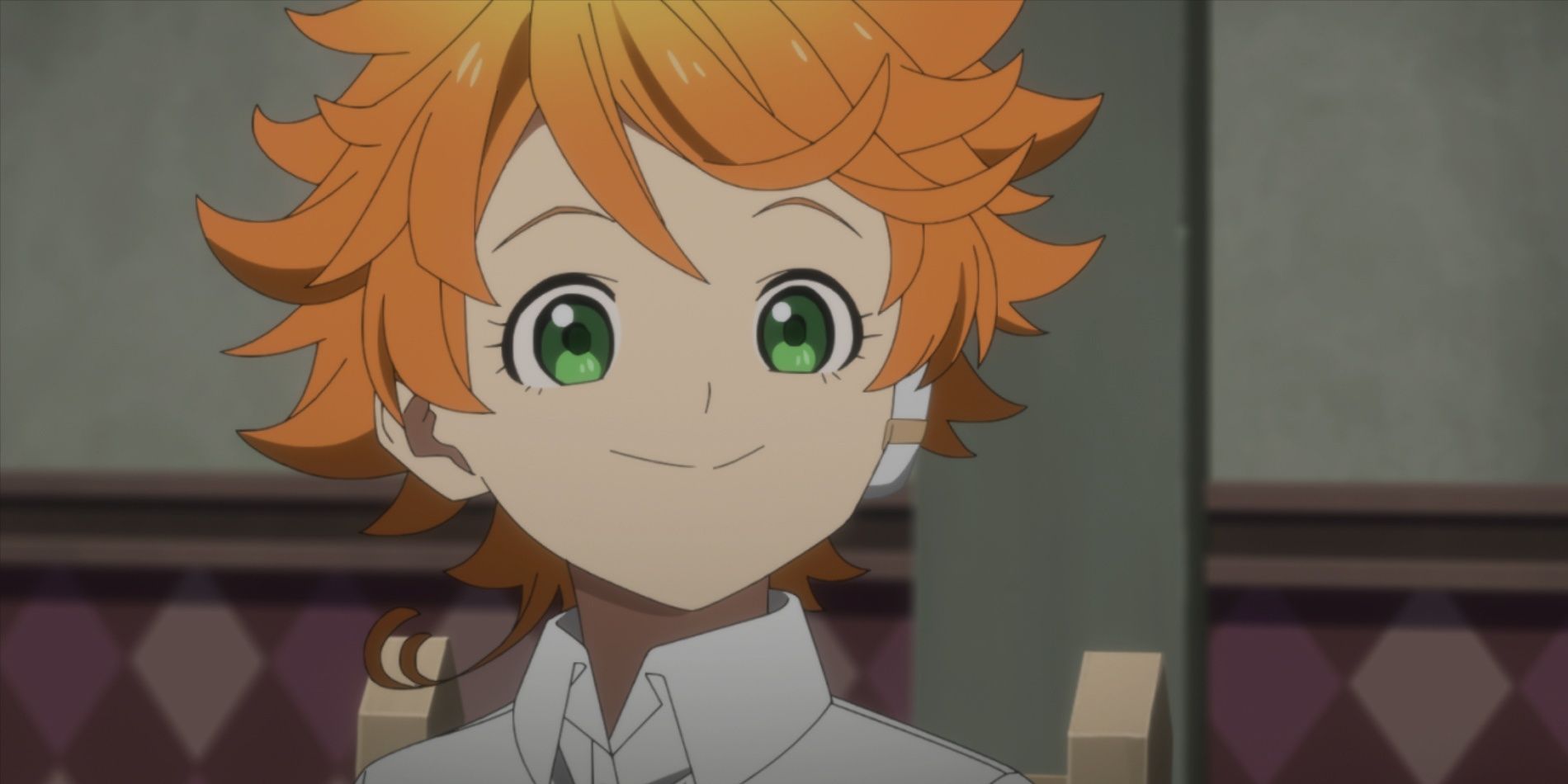 Emma from The Promised Neverland smiling