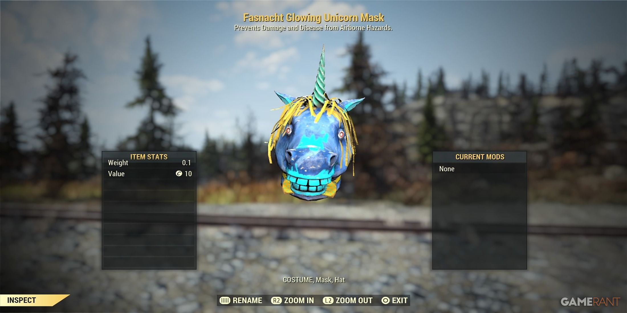 Unicorn Mask In Fallout 76