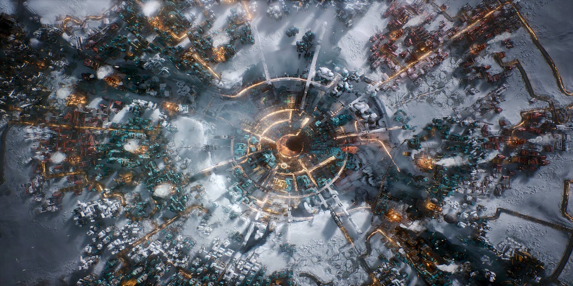 Frostpunk 2 - City from Overhead