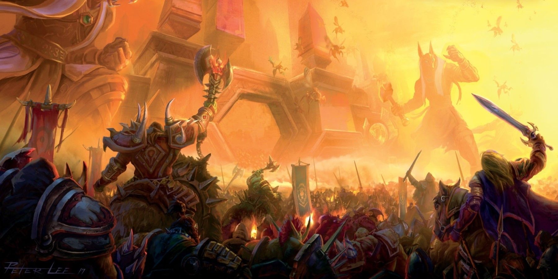 armies of azeroth at the gates of ahn'qiraj from chronicle
