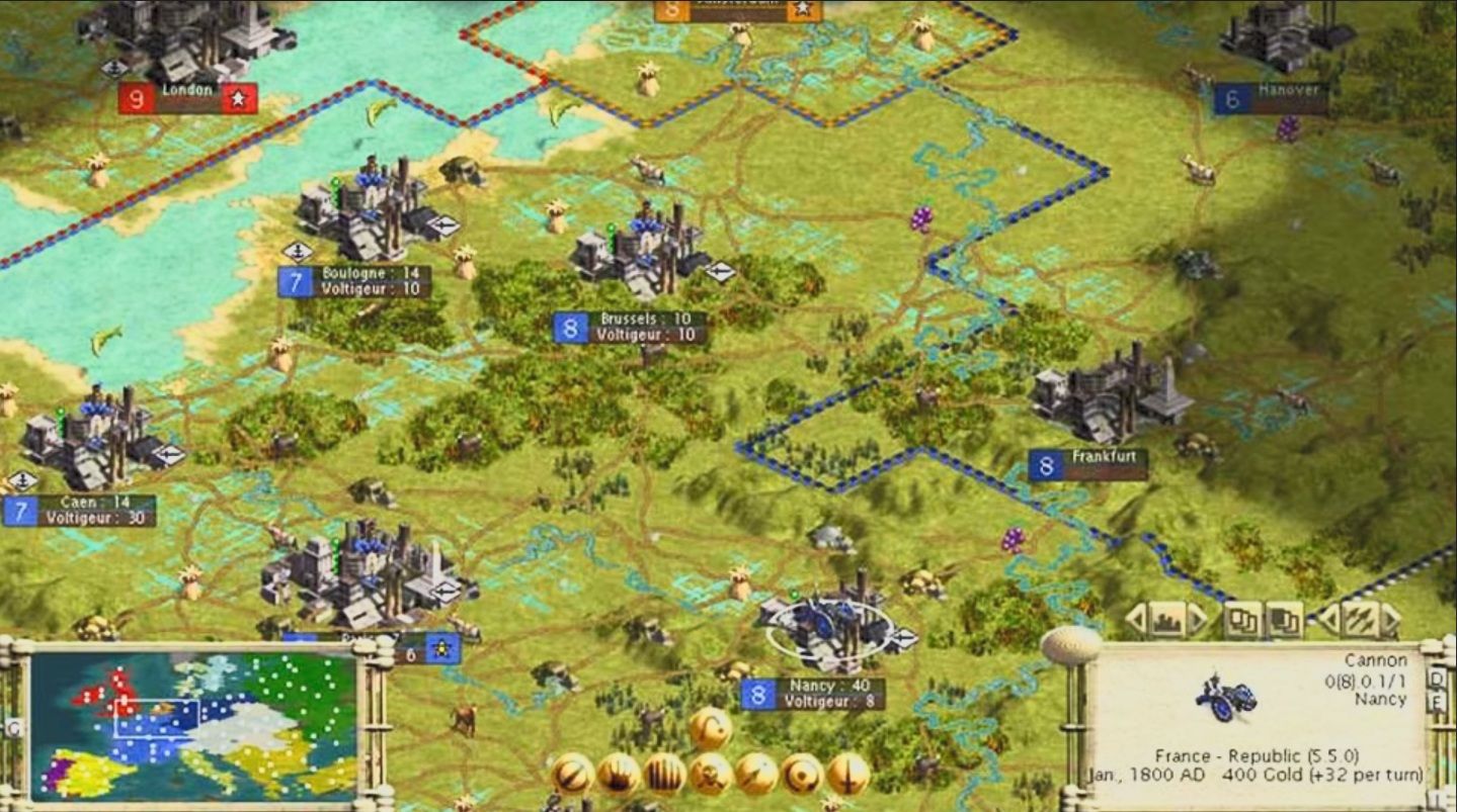 Brussels on the Civilization 3 play map