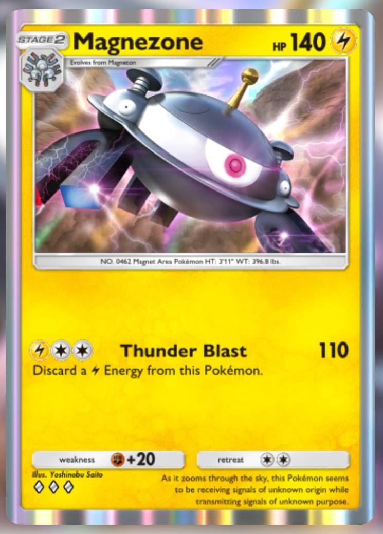 The Magnezone card, from Space-Time Smackdown.