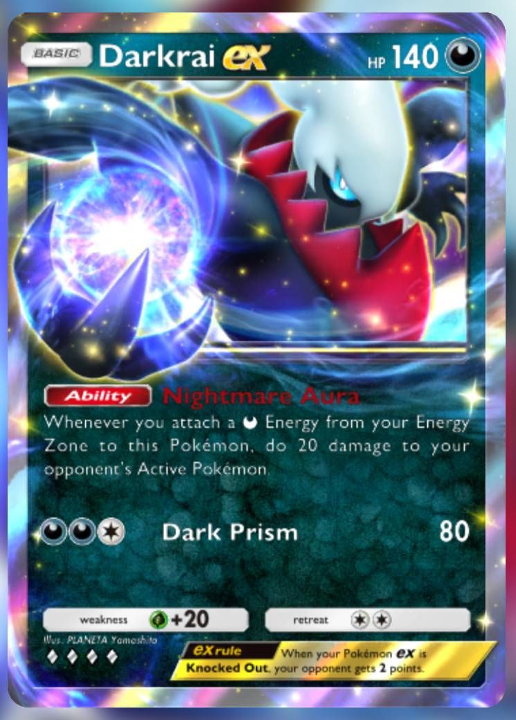 The Darkrai ex card, from Space-Time Smackdown.