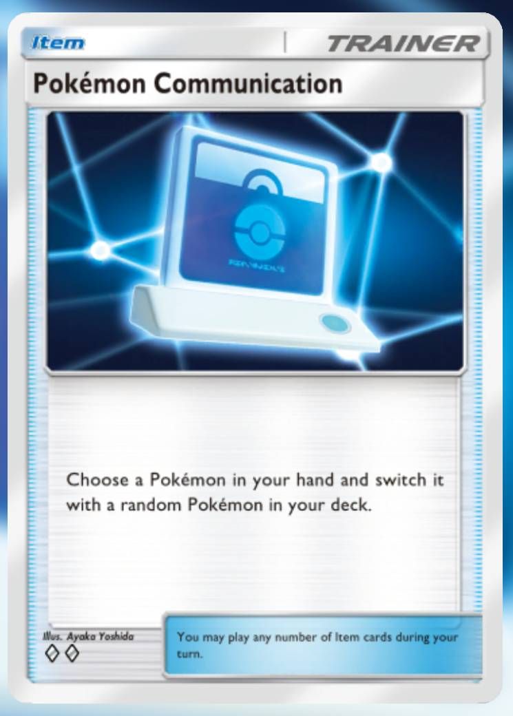 The Pokemon Communication card, from Space-Time Smackdown.