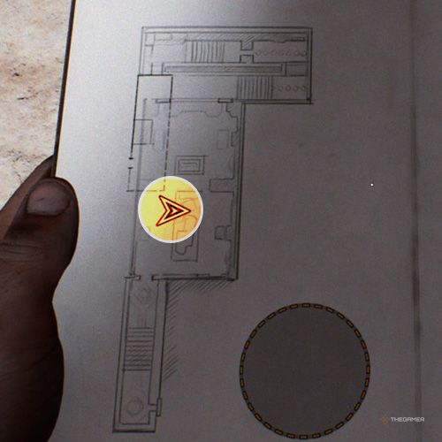 An orange circle shows the photo location of the Roman Murals in Indiana Jones And The Great Circle