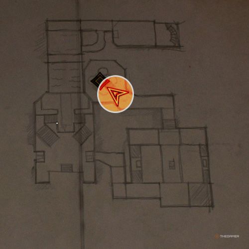 An orange circle shows the photo location of the Silver Path Forge in Indiana Jones And The Great Circle