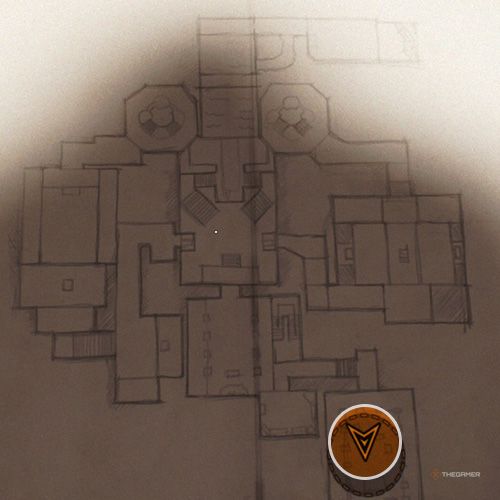 An orange circle shows the photo location of the Treasure Chamber in Indiana Jones And The Great Circle