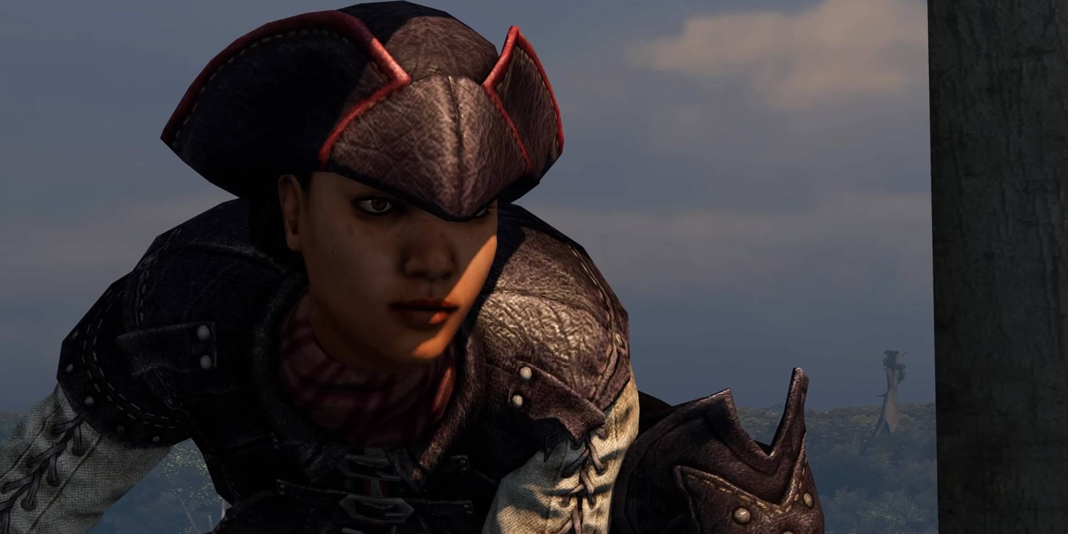 Aveline crouching in Assassin's Creed 3: Liberation.