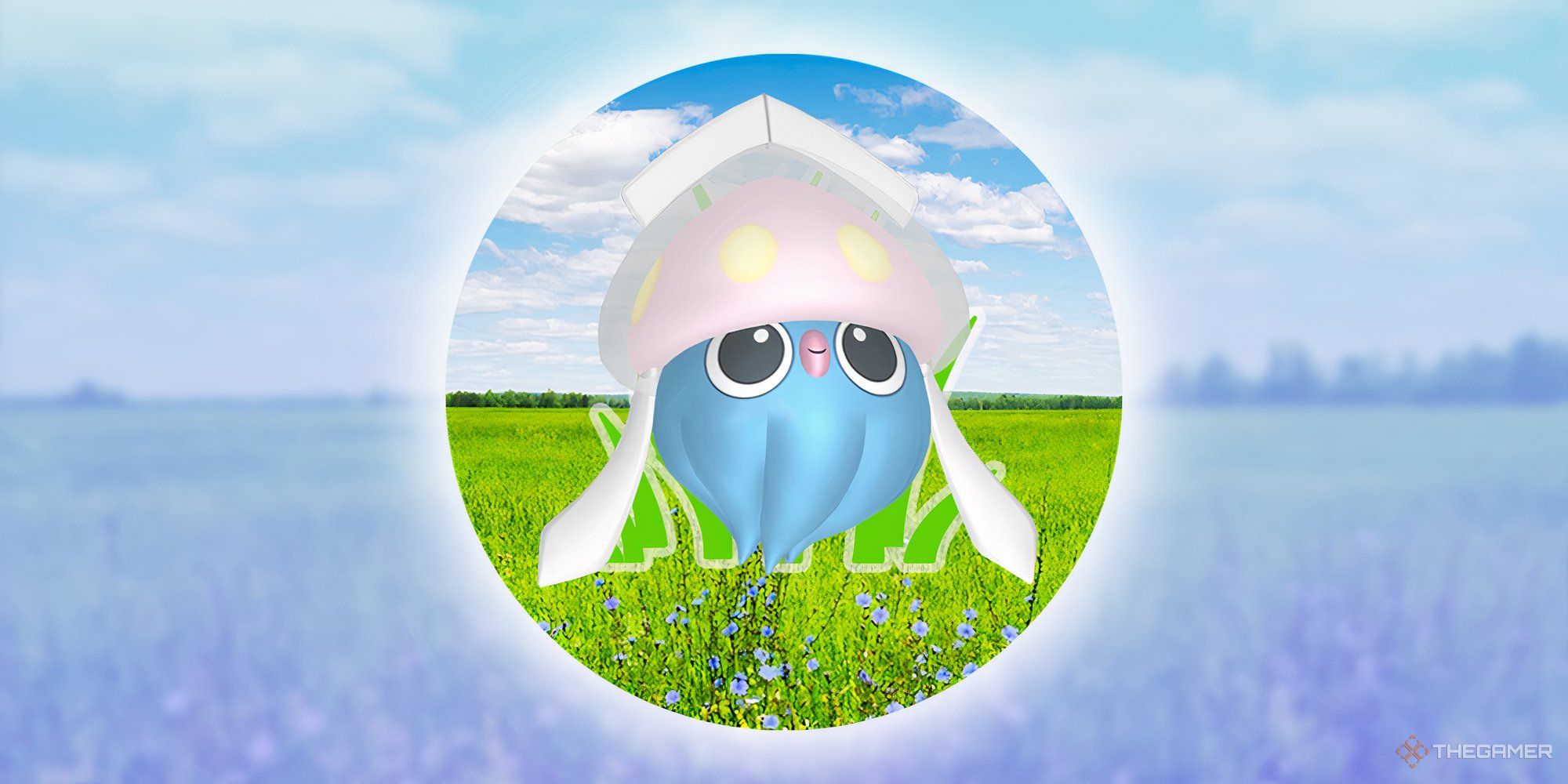 Image of Inkay with the Pokemon Go wild encounter symbol behind.