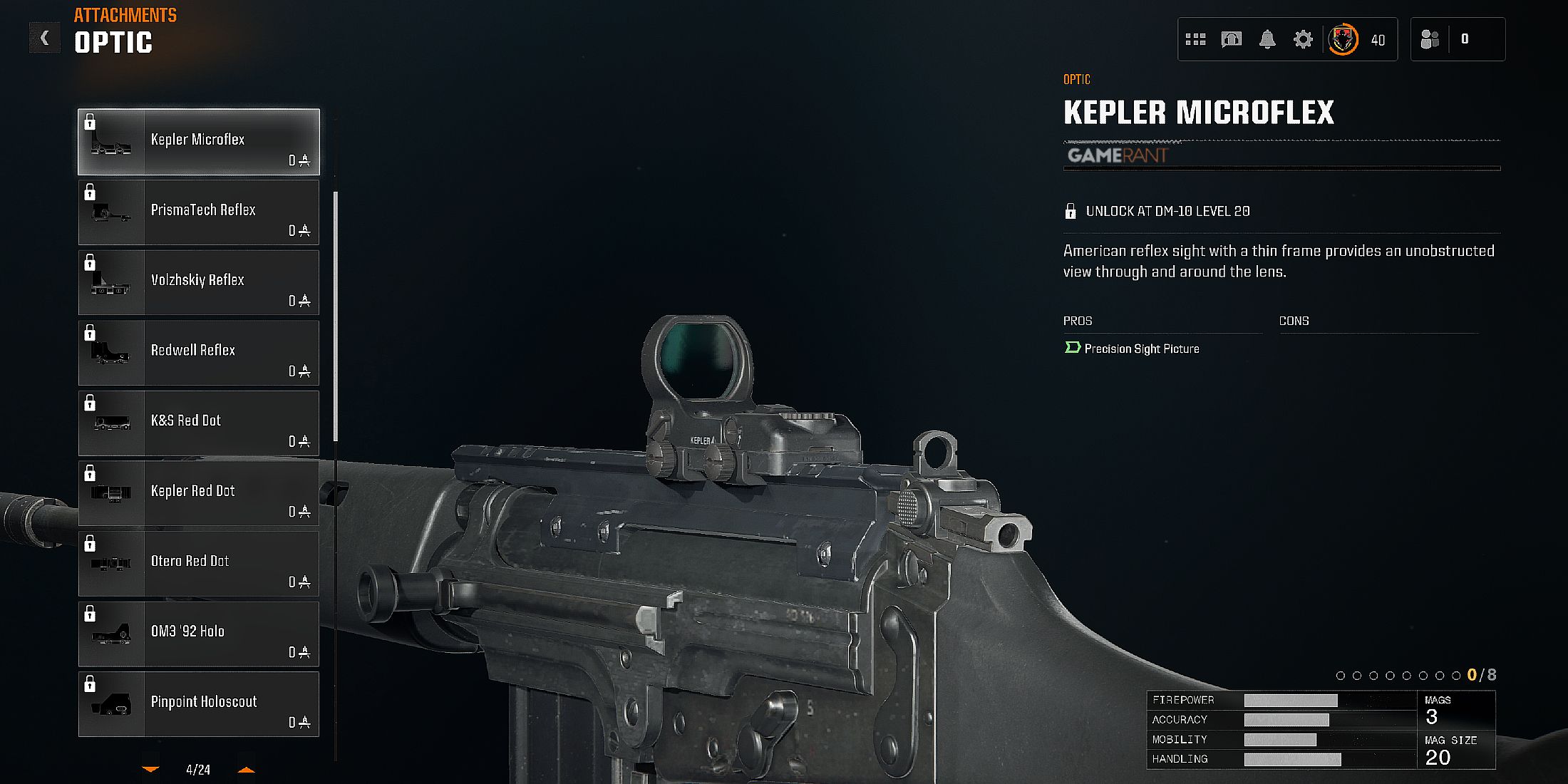 all Optic Attachments for the TR2 in Black Ops 6 