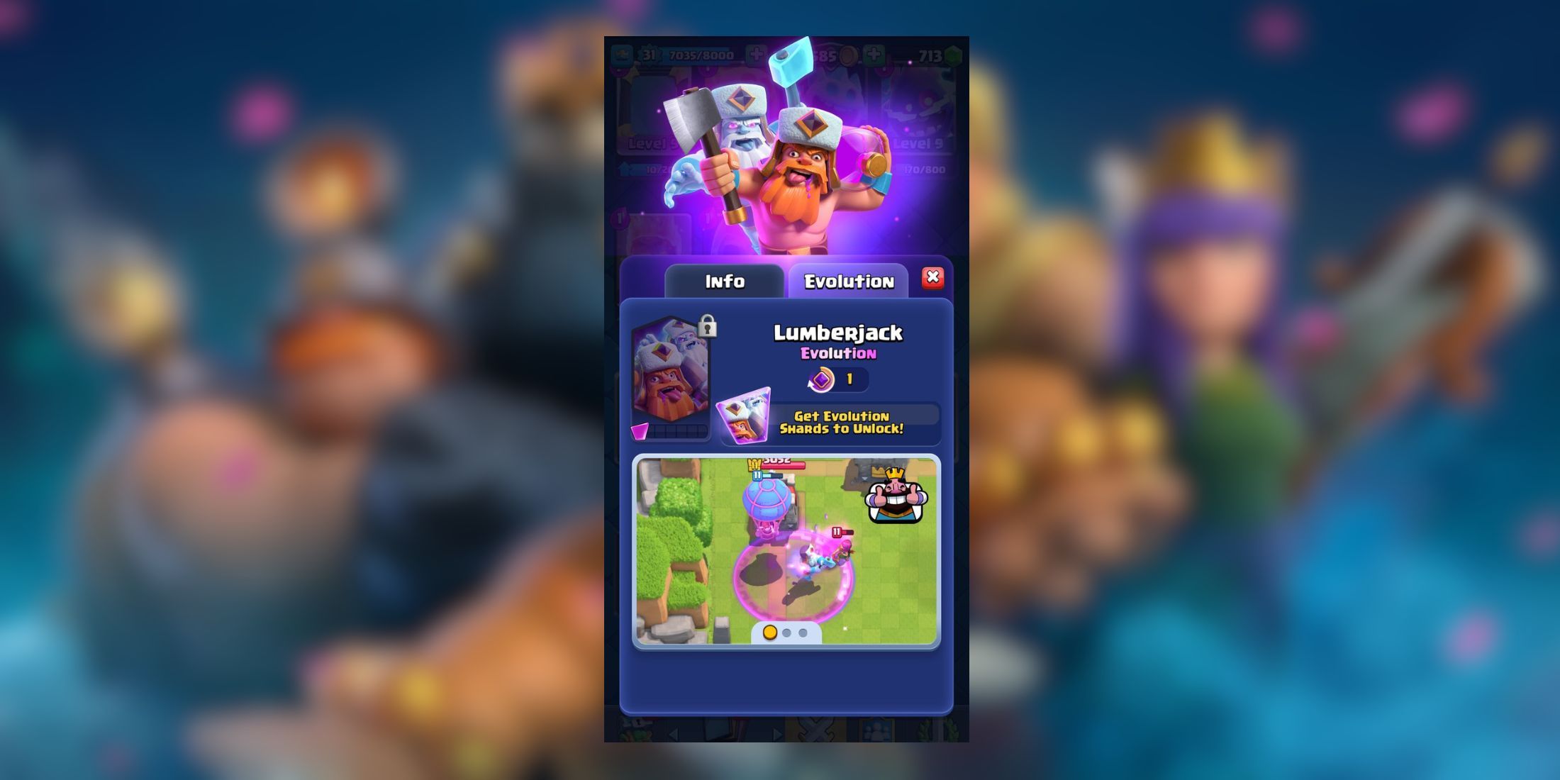 evo lumberjack clash royale 