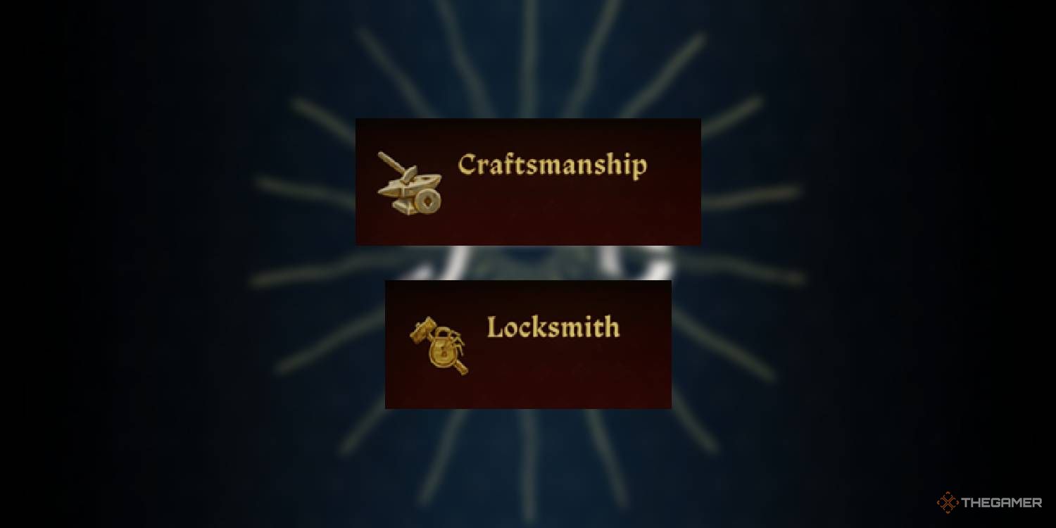 Locksmith perk in the Craftsmanship category in Kingdom Come Deliverance 2.