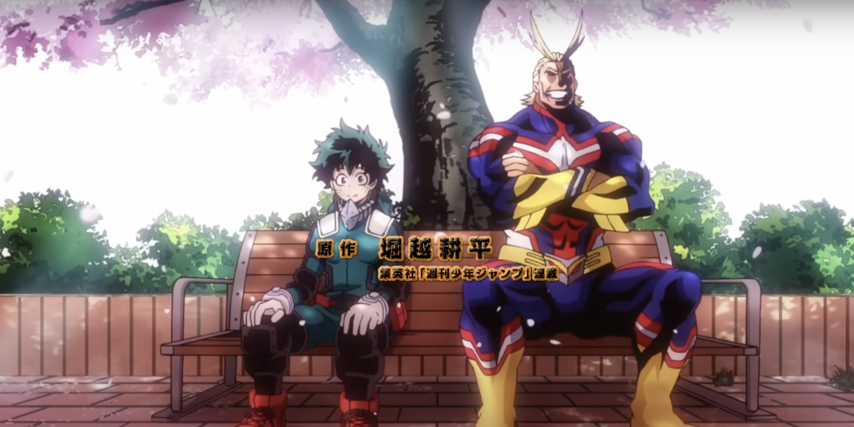 deku and all might side by side