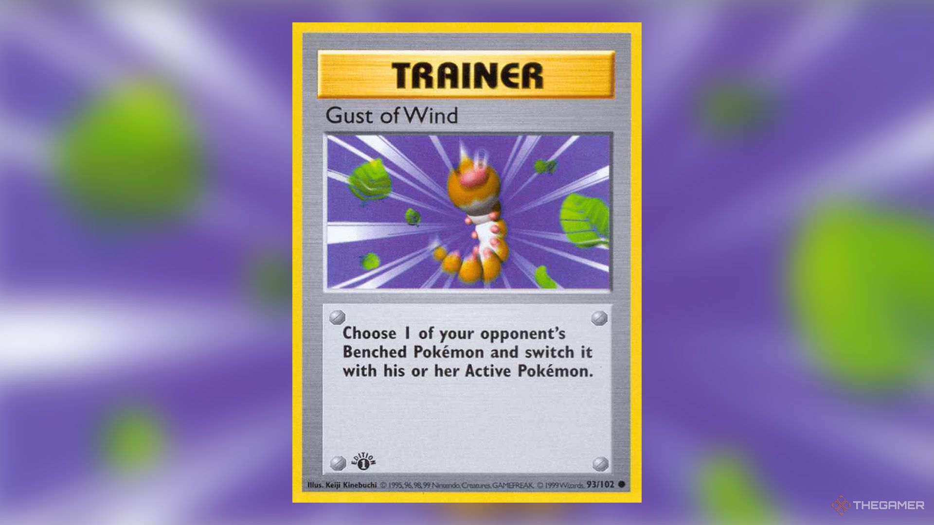 Gust of Wind trainer card from Base Set in Pokemon TCG.