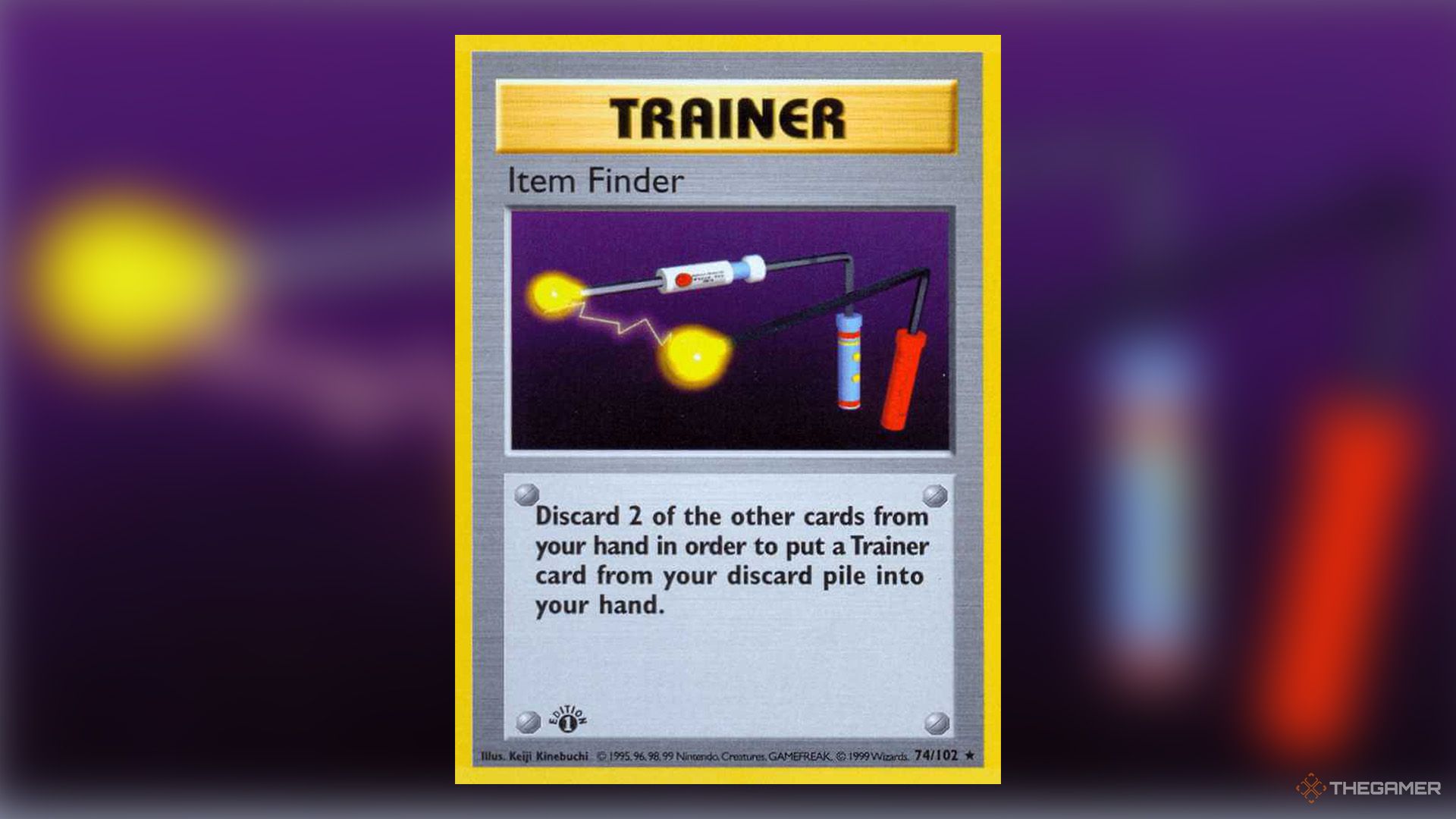 Item Finder trainer card from Base Set in Pokemon TCG.