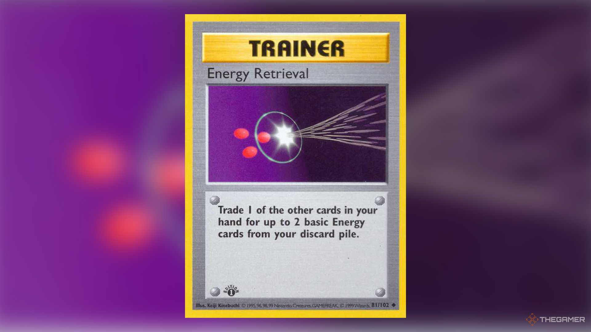 Energy Retrieval trainer card from Base Set in Pokemon TCG.