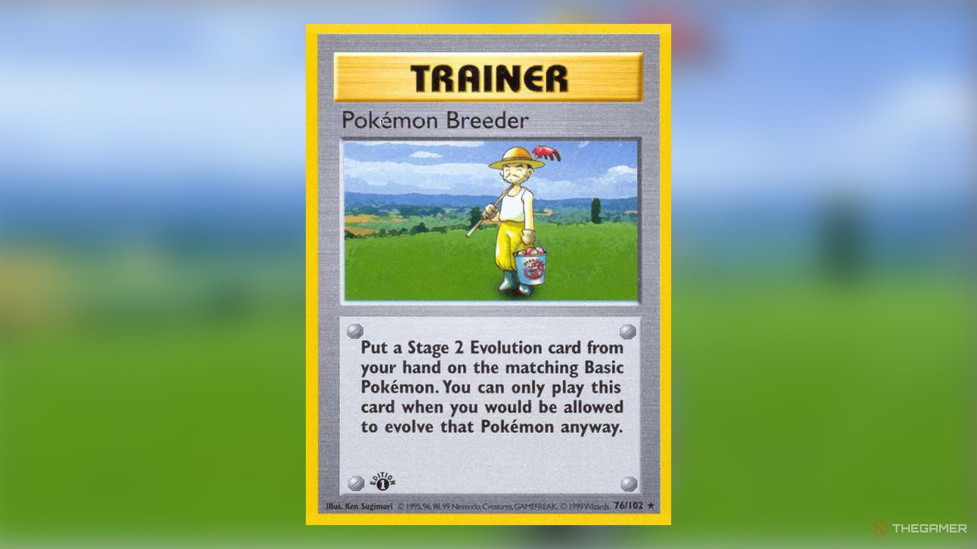 Pokemon Breeder trainer card from Base Set in Pokemon TCG.