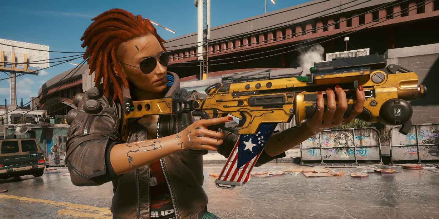 Smart Weapons in Cyberpunk 2077. The Divided We Stand (D-5 Sidewinder) smart assault rifle.