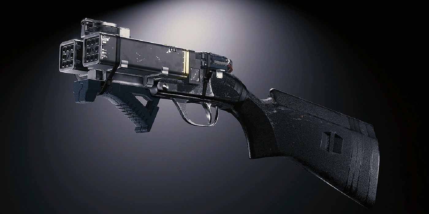 Smart Weapons in Cyberpunk 2077. The DB-4 Palica double-barreled smart shotgun.