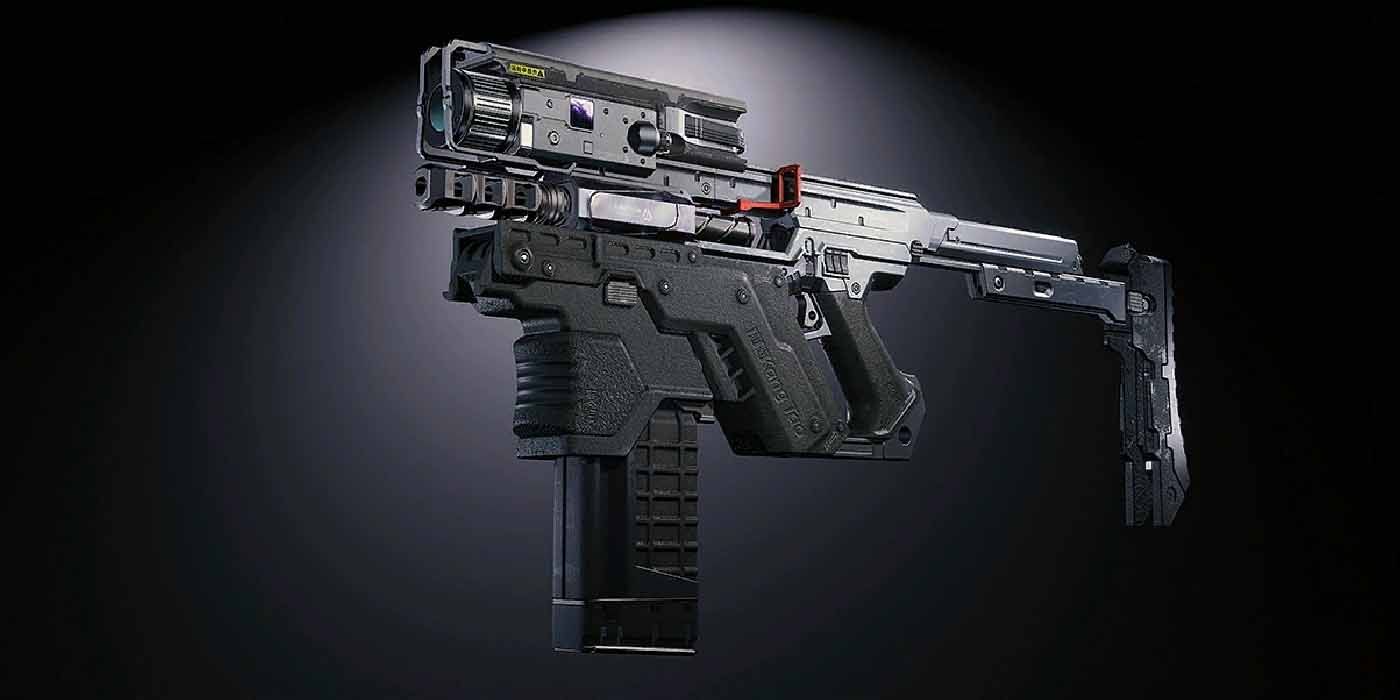 Smart Weapons in Cyberpunk 2077. The Yinglong (G-58 Dian) smart submachine gun.