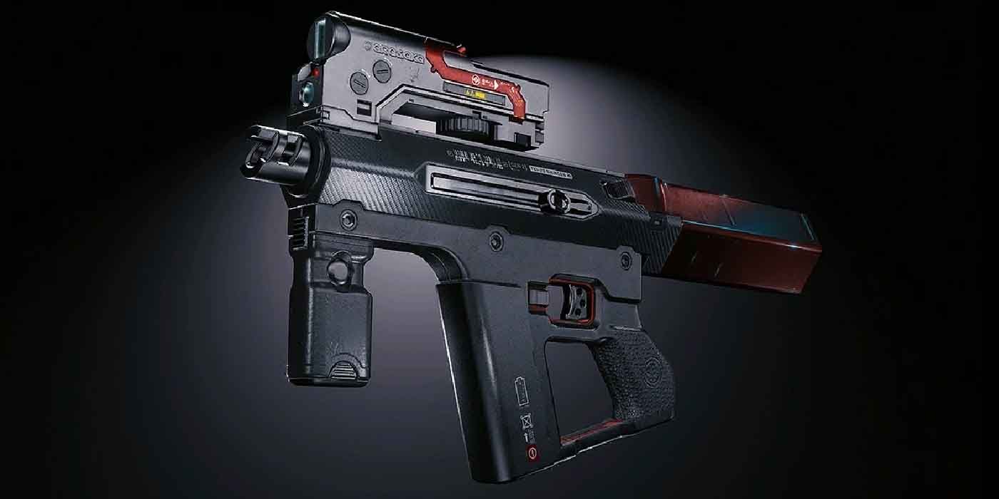 Smart Weapons in Cyberpunk 2077. The TKI-20 Shingen smart submachine gun.