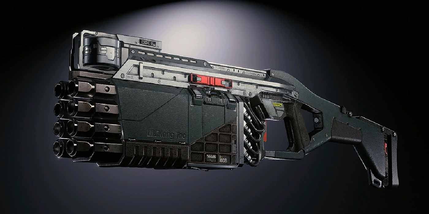 Smart Weapons in Cyberpunk 2077. The Ba Xing Chong (L-69 Zhuo) smart shotgun.