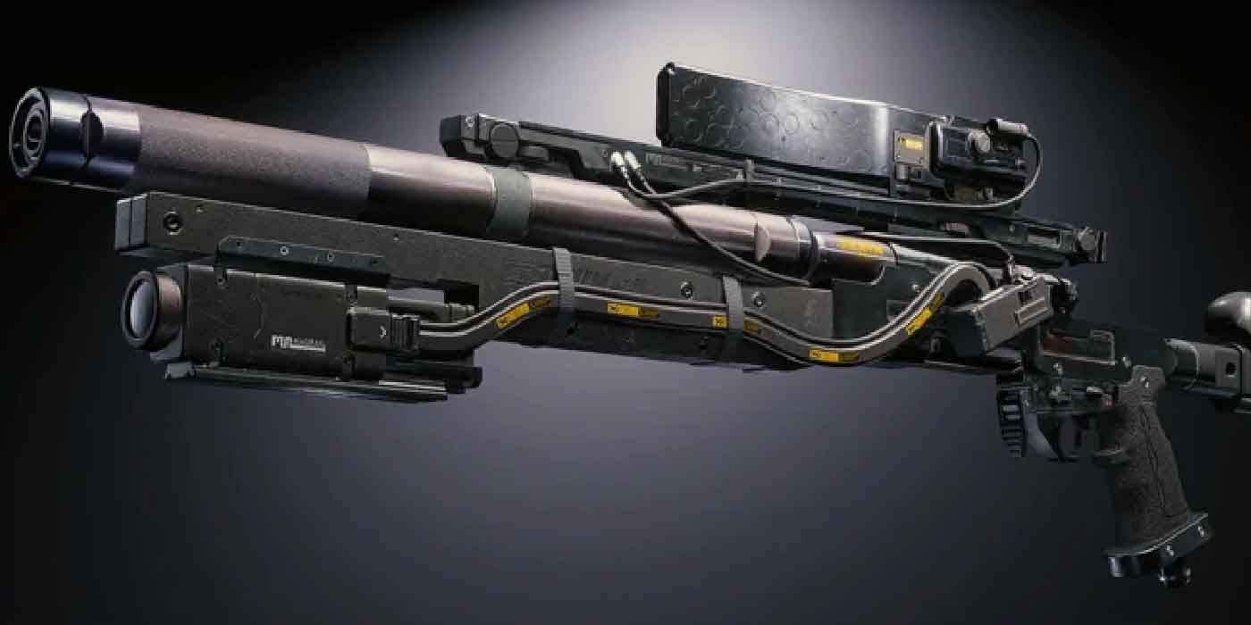 Smart Weapons in Cyberpunk 2077. The Tsunami Ashura smart sniper rifle.