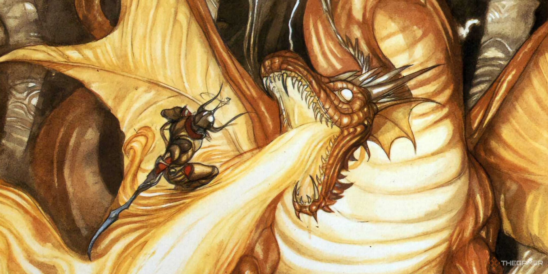 Dragon of Mount Gulg art by Yoshitaka Amano