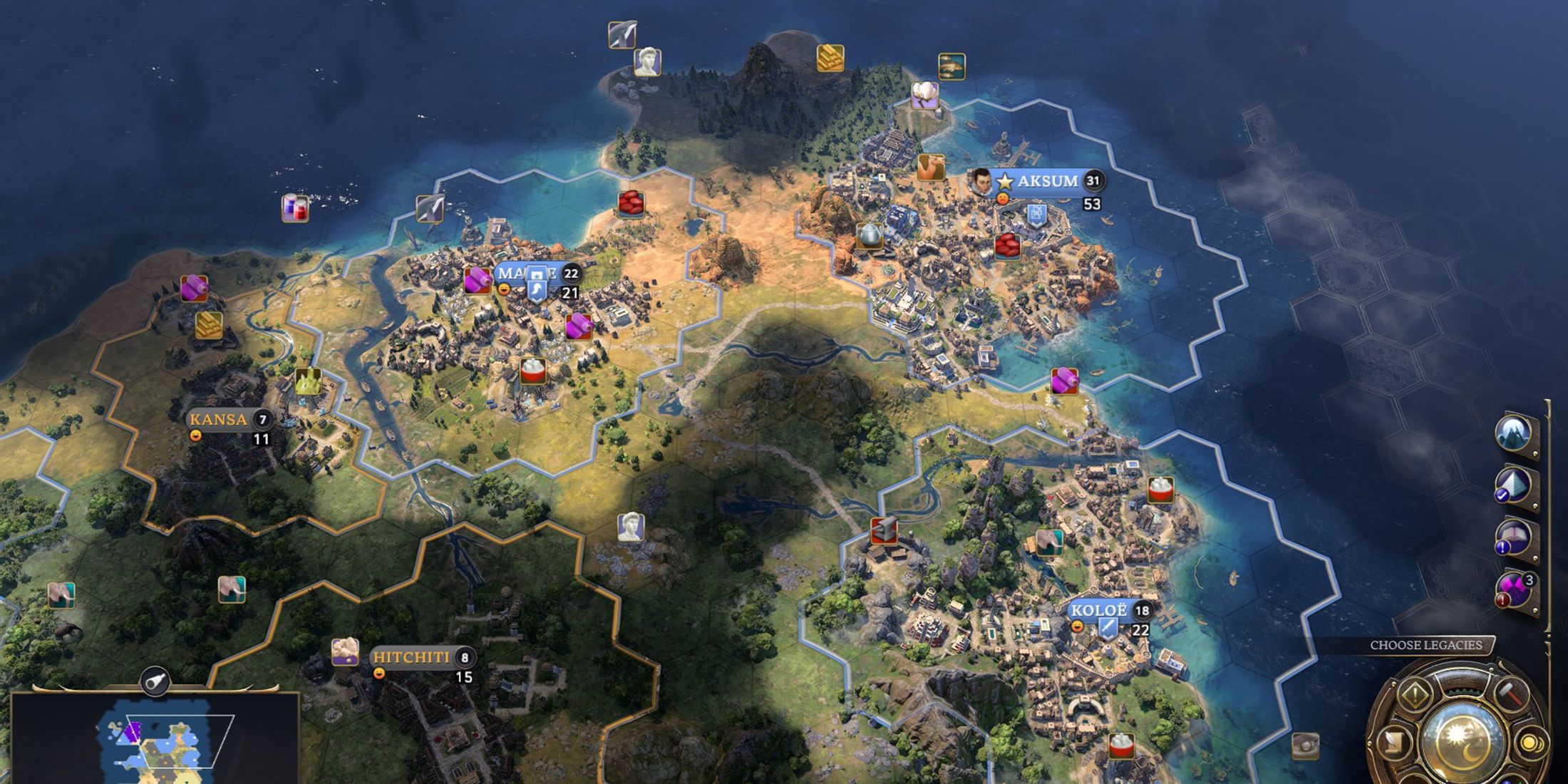 Multiple cities connected to each other in civ 7