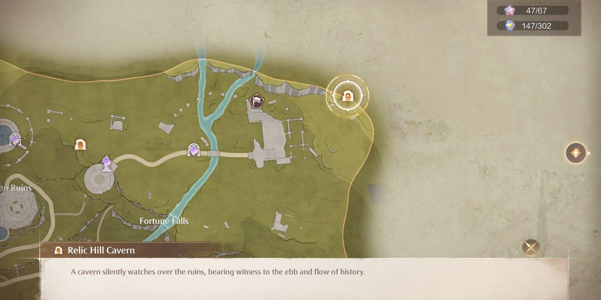 Image of the location on the map of the quest Find Fragrance: Citrus Burst in Infinity Nikki