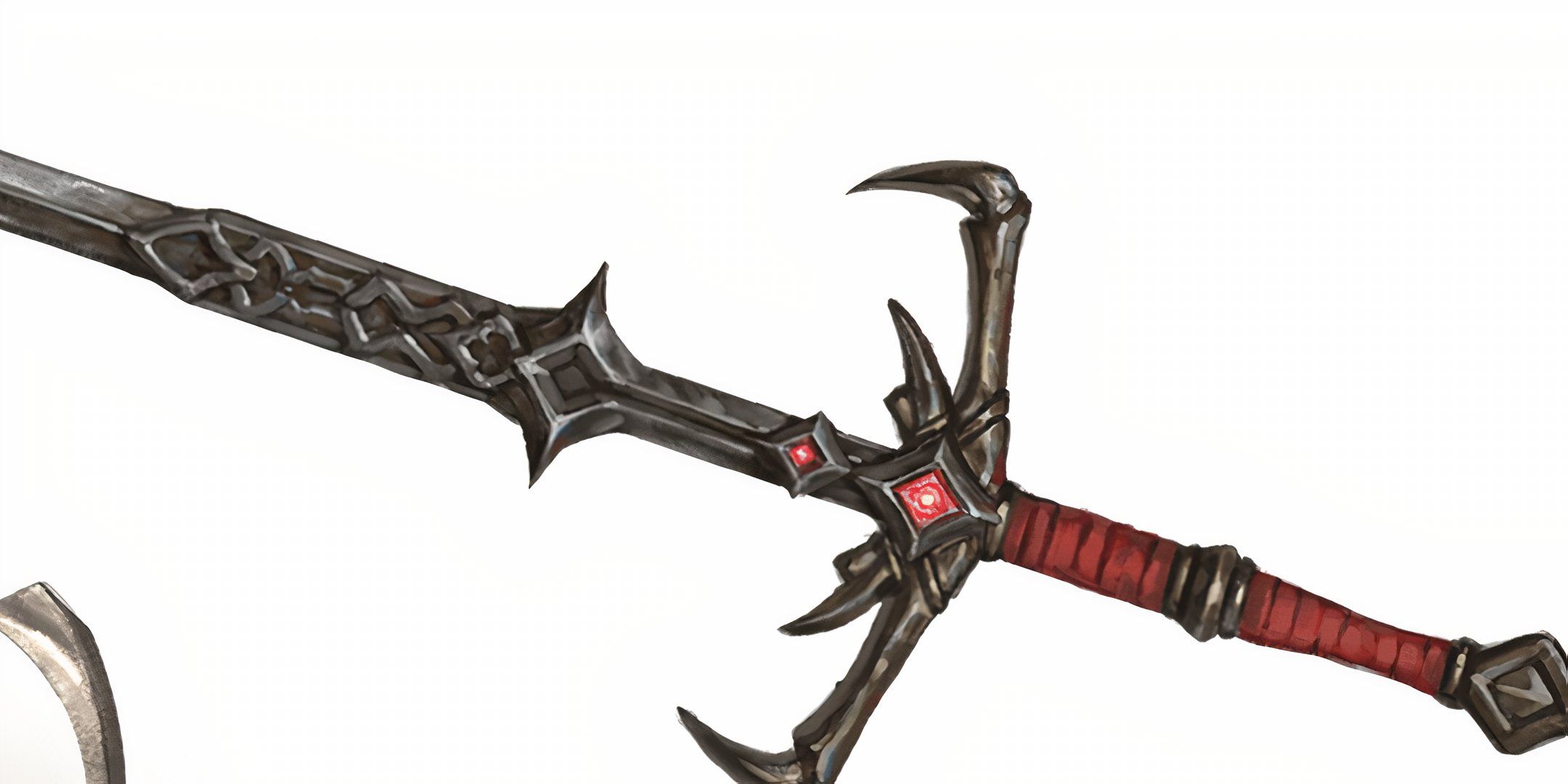 The Sword of Kas, a necrotic, dark-looking blade in Dungeons & Dragons.