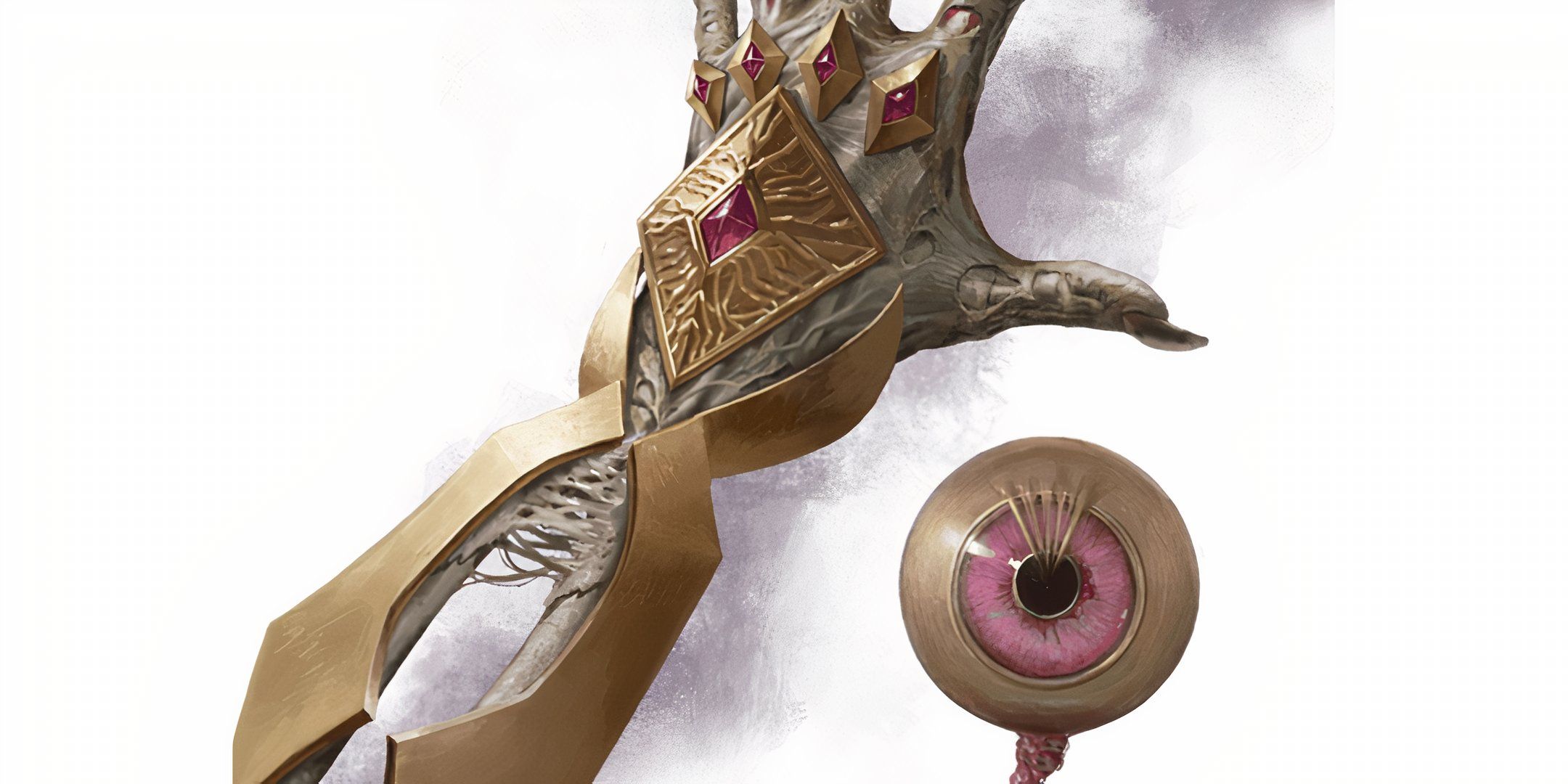 The skeletal hand and purple eye of Vecna in Dungeons & Dragons