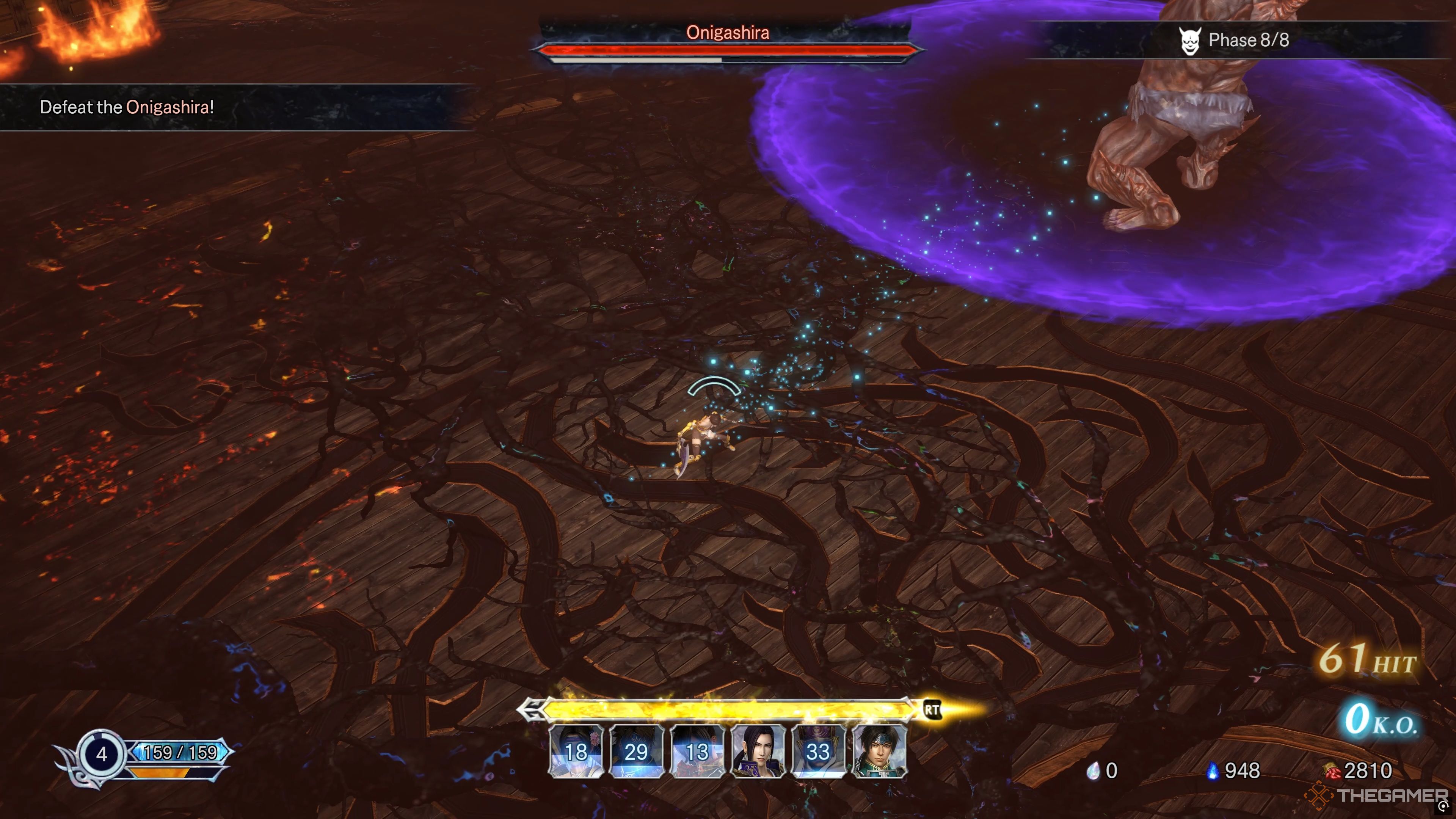 Running away from the Onigashira as it performs a devastating slam onto the ground in Warriors: Abyss.