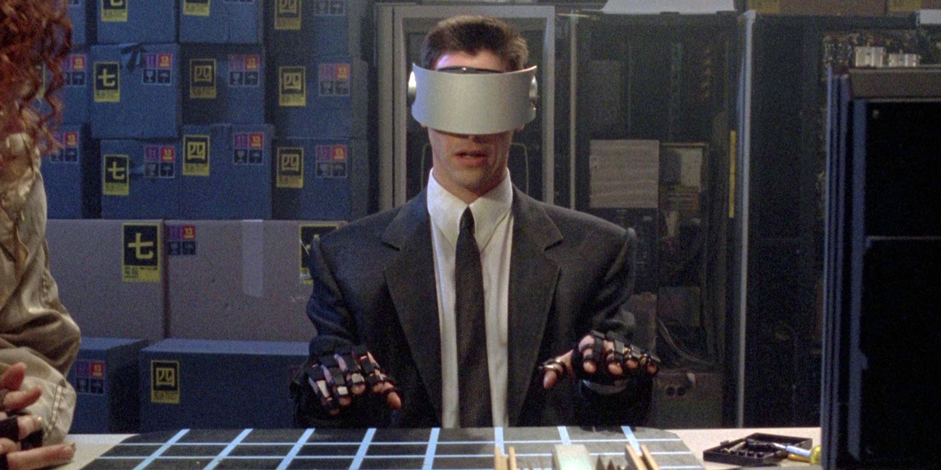 Johnny uploading data in Johnny Mnemonic