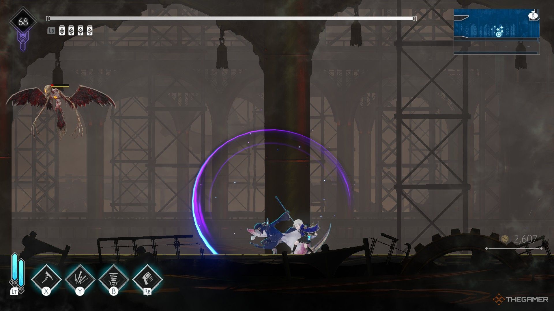 The image shows Nola using her Soul Harvester ability in Ender Magnolia: Bloom In The Mist.