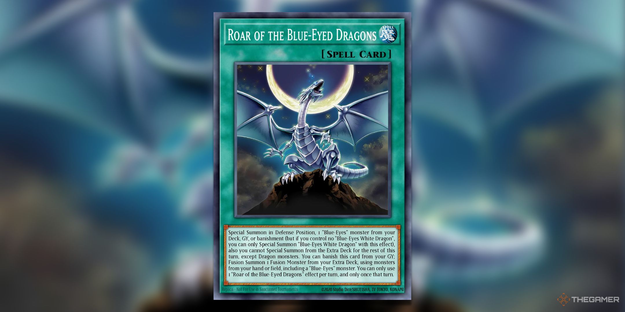 Roar of the Blue Eyed Dragons Yu-Gi-Oh! TCG Blue Eyes White Destiny Structure Deck Card Art.