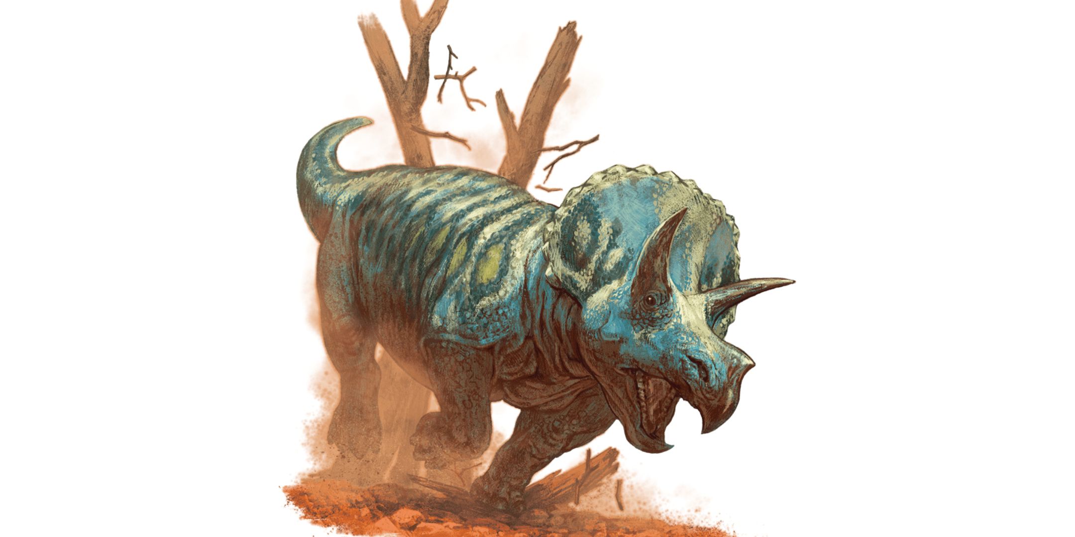 Dungeons & Dragons, a triceratops running forward