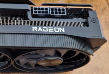 Close up of RX 7800 graphics card